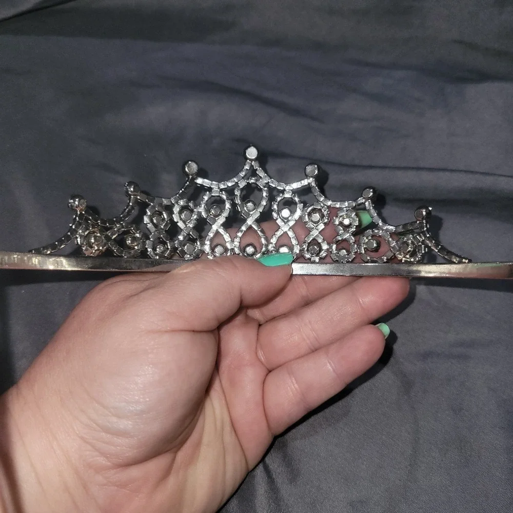 Silver Tiara Crown for Women Crystal Queen Rhinestone Princess Wedding Costume